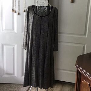 Avenue Blue Long Sleeve Bishop Dress